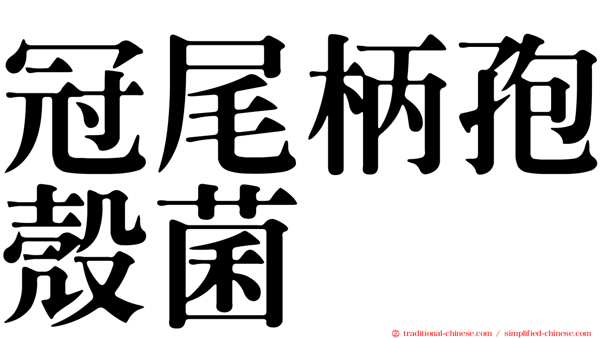 冠尾柄孢殼菌