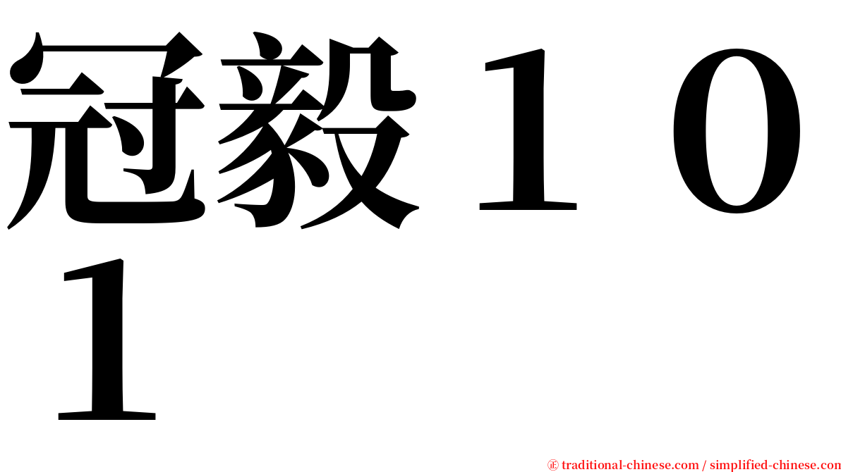 冠毅１０１ serif font