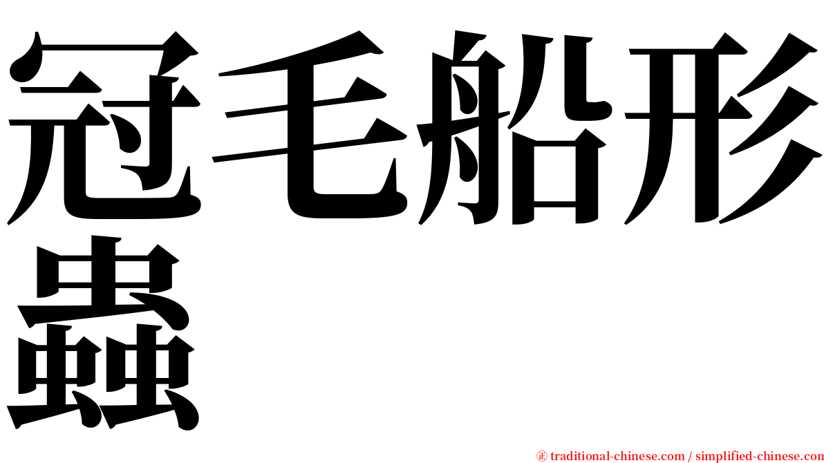 冠毛船形蟲 serif font