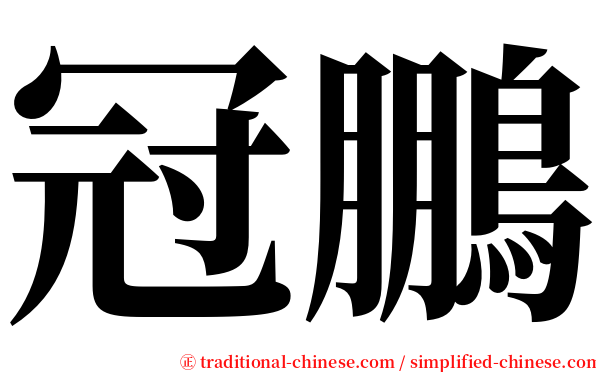 冠鵬 serif font