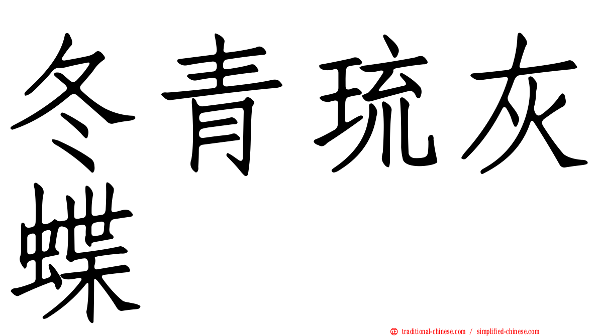 冬青琉灰蝶