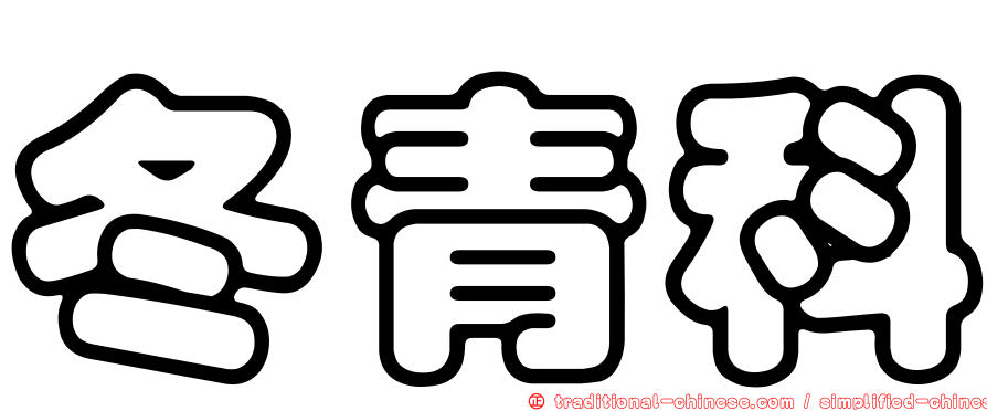 冬青科