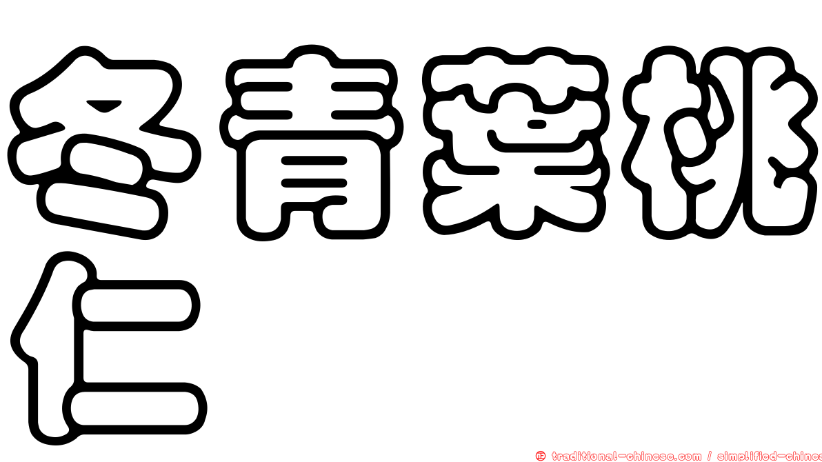 冬青葉桃仁