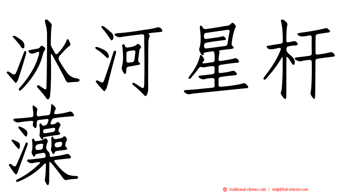 冰河星杆藻