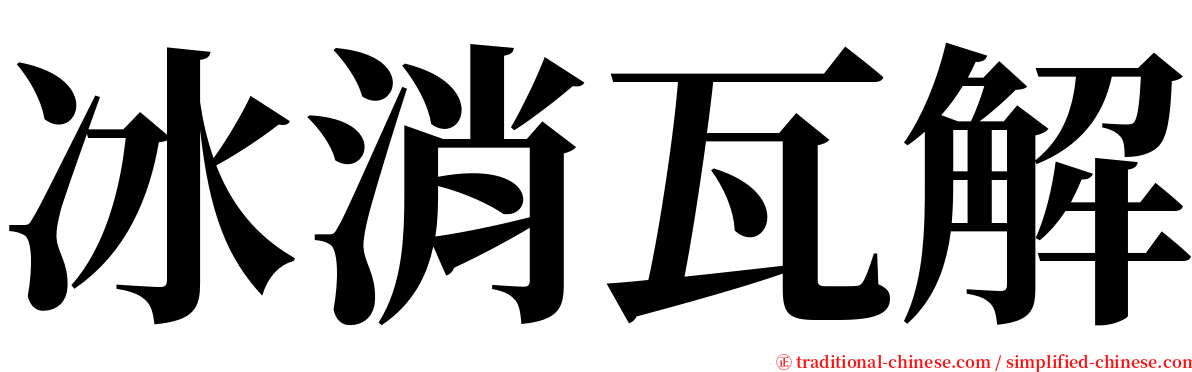 冰消瓦解 serif font