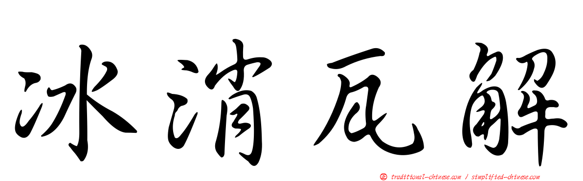 冰消瓦解