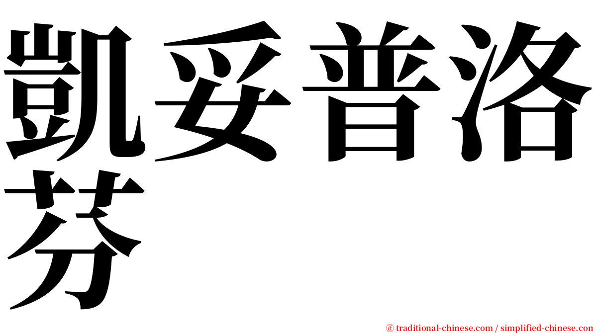 凱妥普洛芬 serif font
