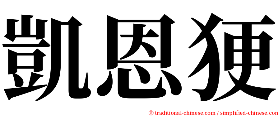 凱恩㹴 serif font