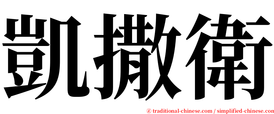 凱撒衛 serif font
