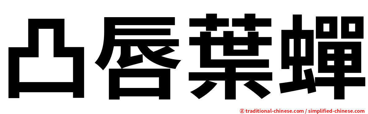 凸唇葉蟬