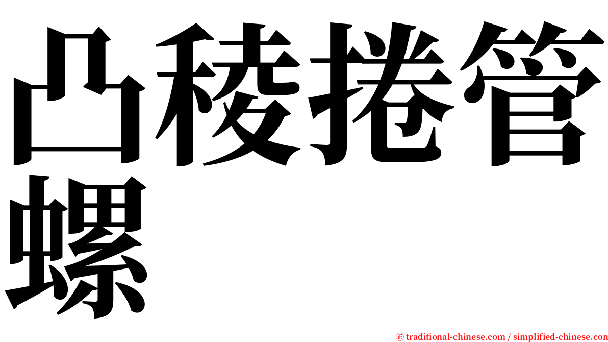 凸稜捲管螺 serif font