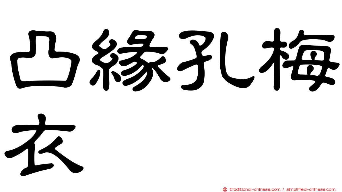 凸緣孔梅衣