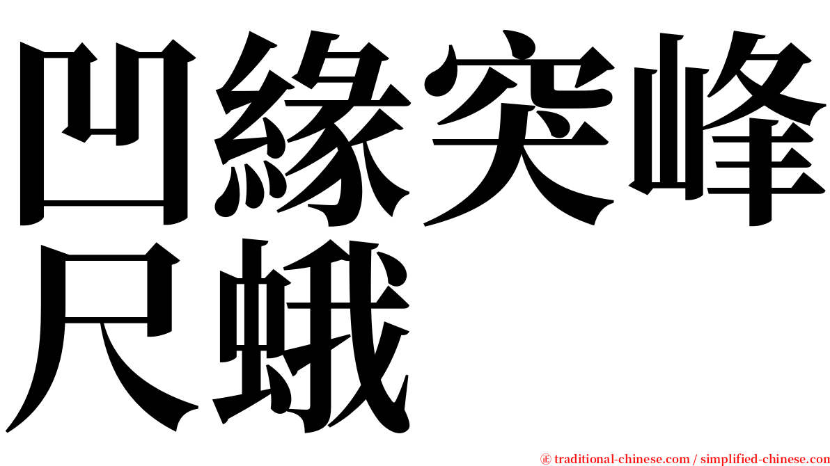 凹緣突峰尺蛾 serif font