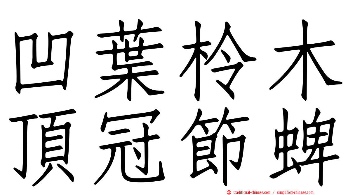凹葉柃木頂冠節蜱