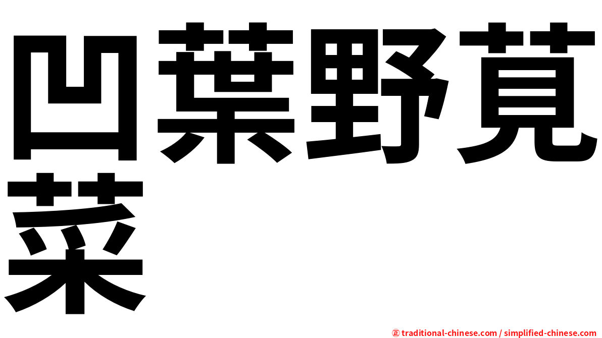 凹葉野莧菜