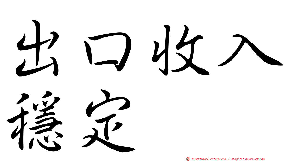 出口收入穩定