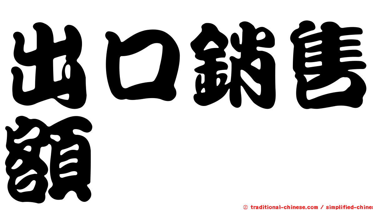 出口銷售額