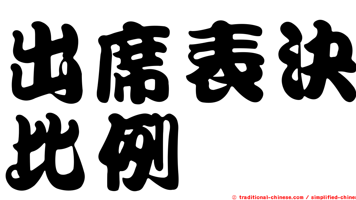 出席表決比例