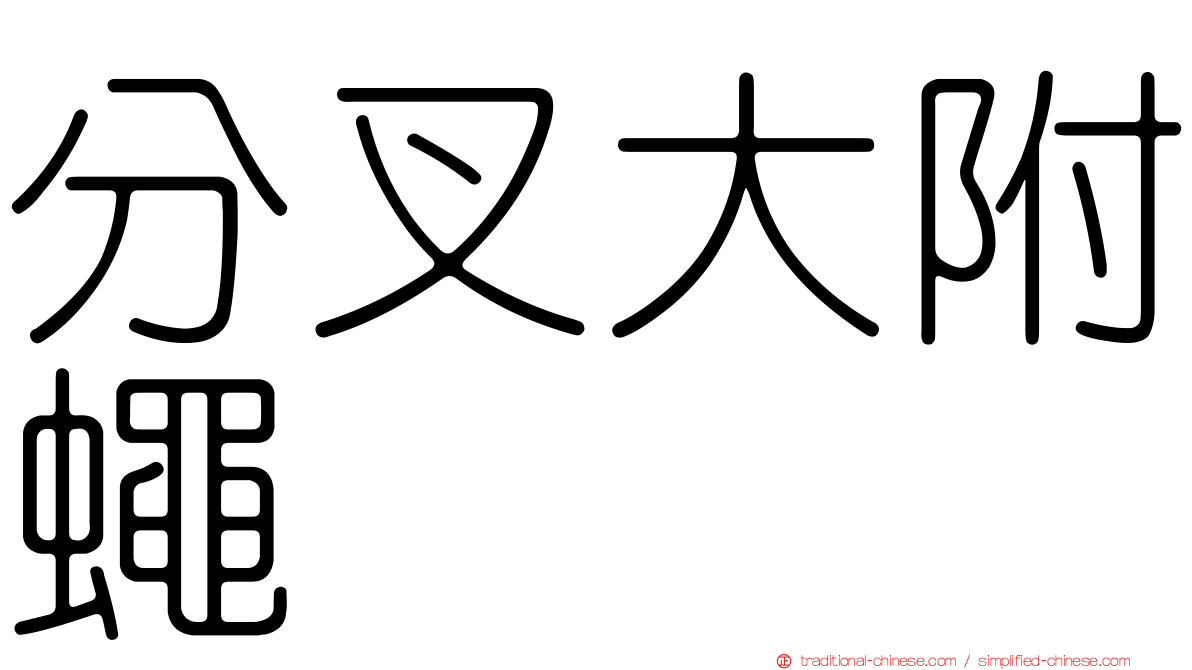 分叉大附蠅