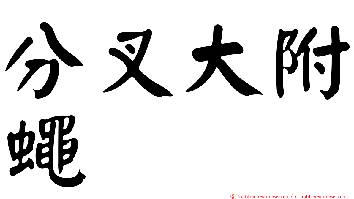 分叉大附蠅
