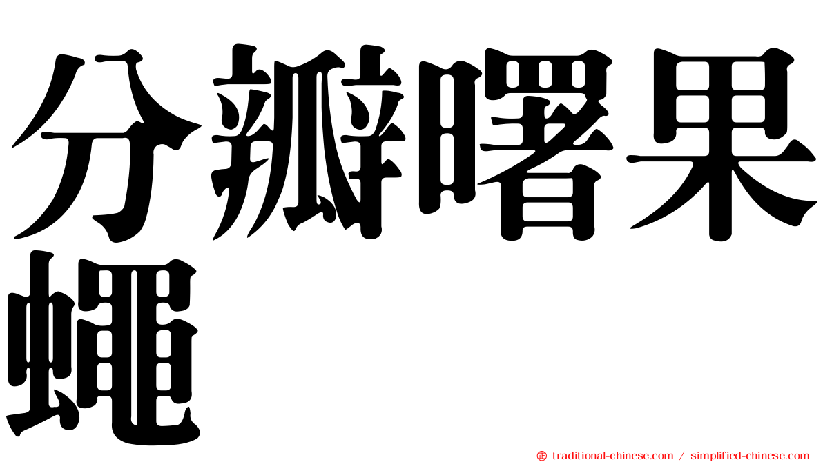 分瓣曙果蠅