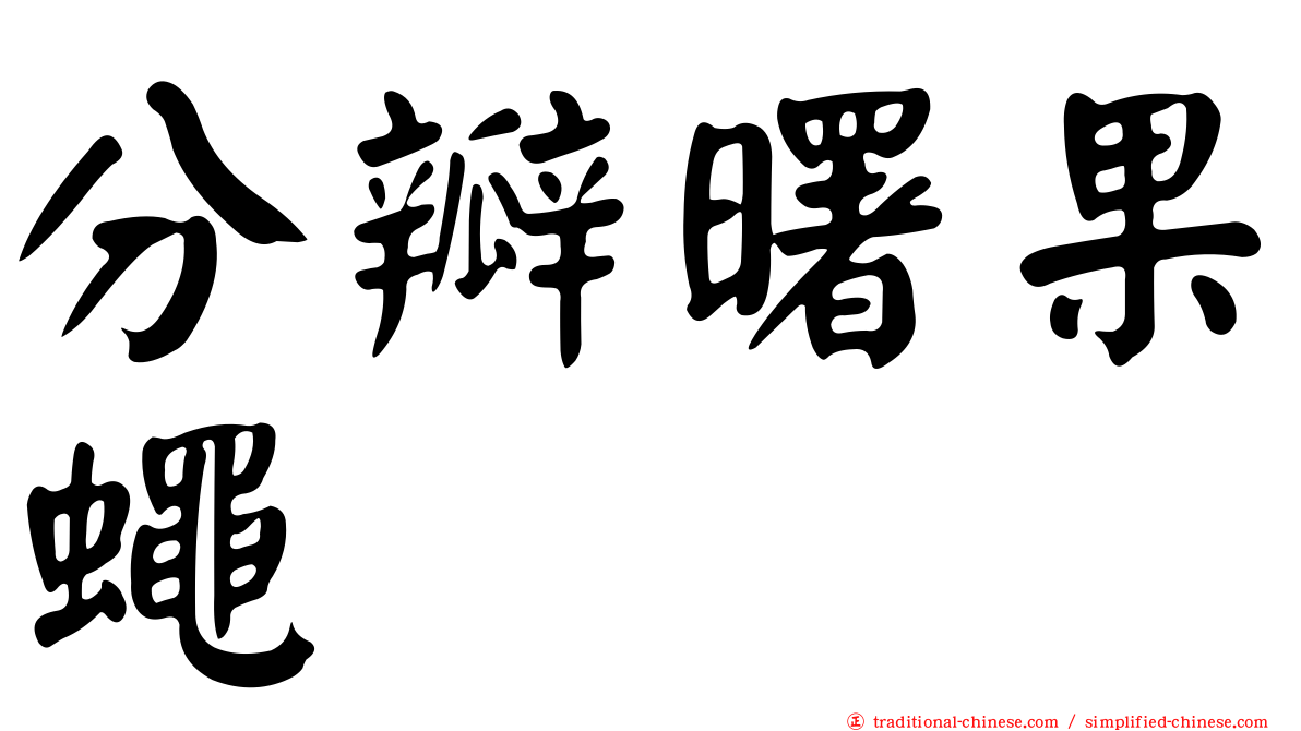 分瓣曙果蠅