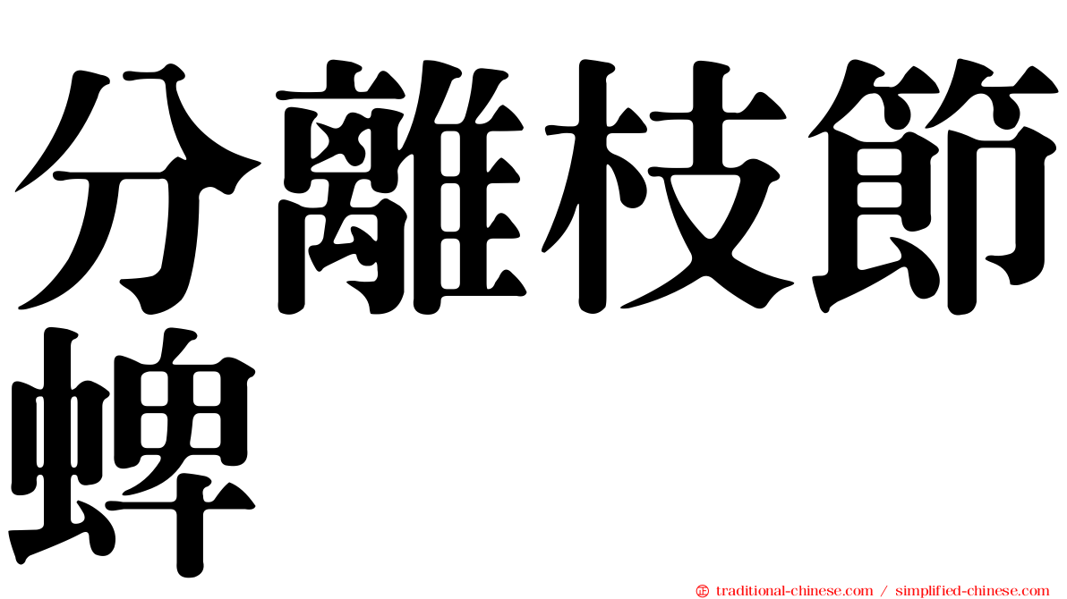 分離枝節蜱