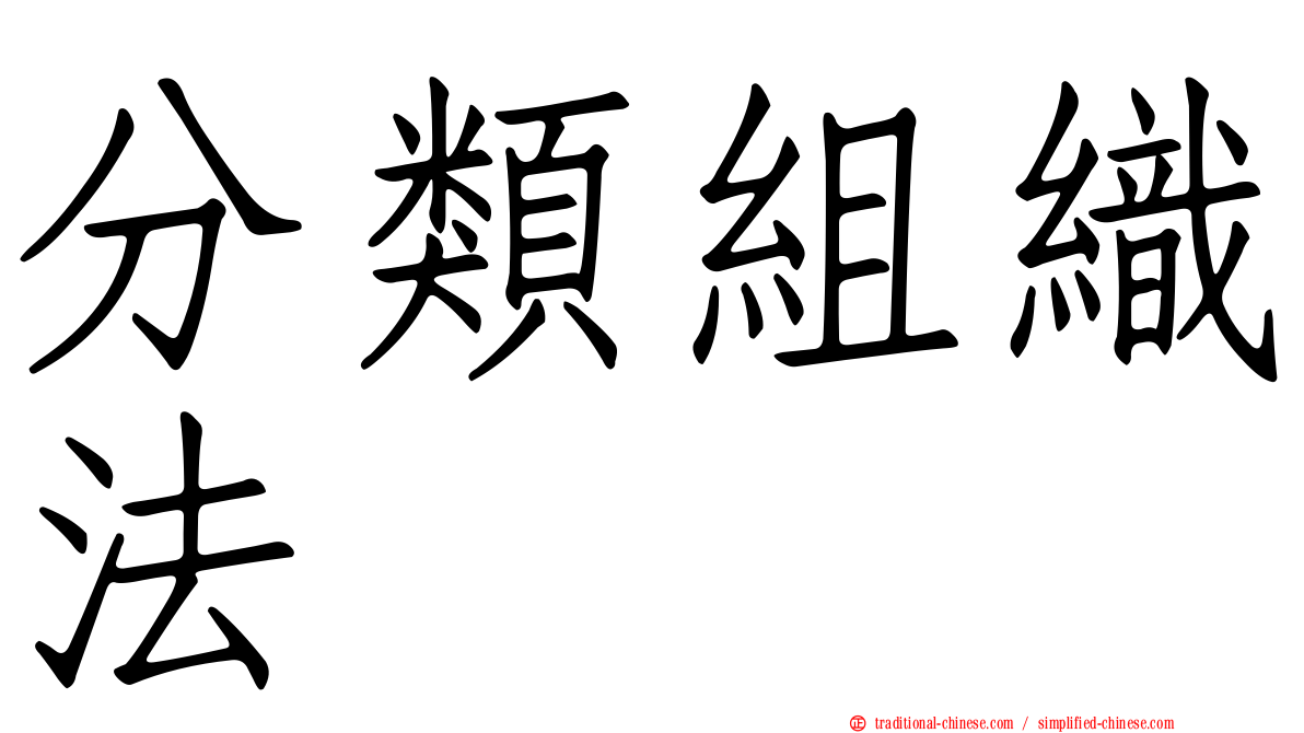 分類組織法