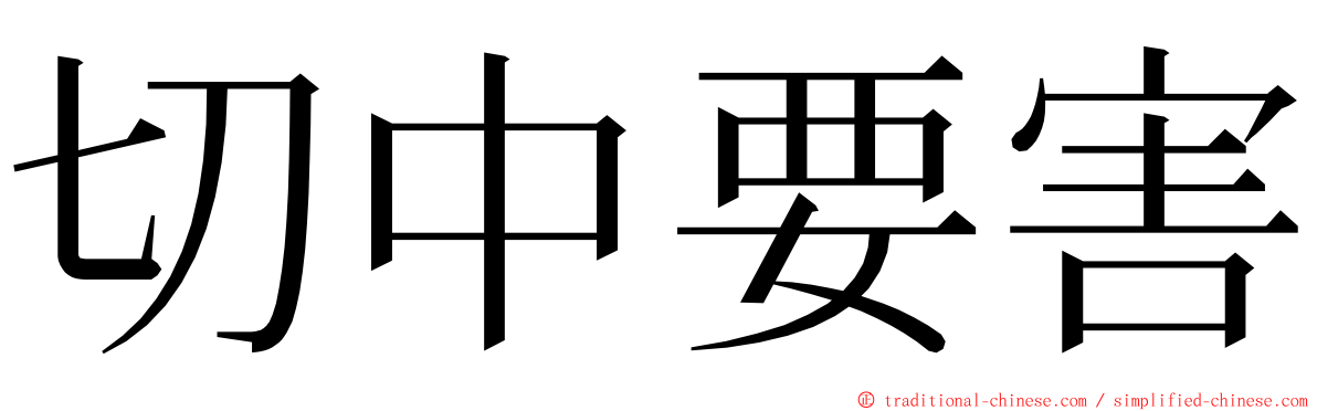 切中要害 ming font