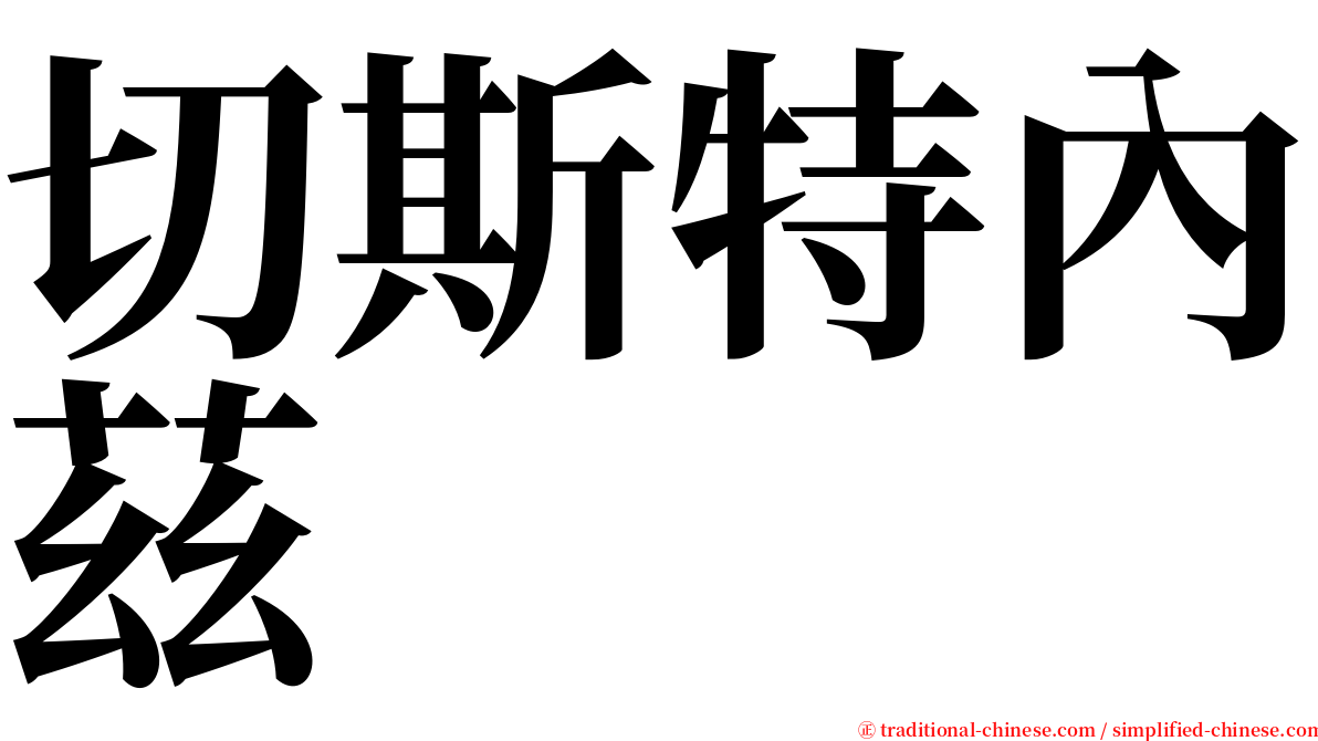 切斯特內茲 serif font