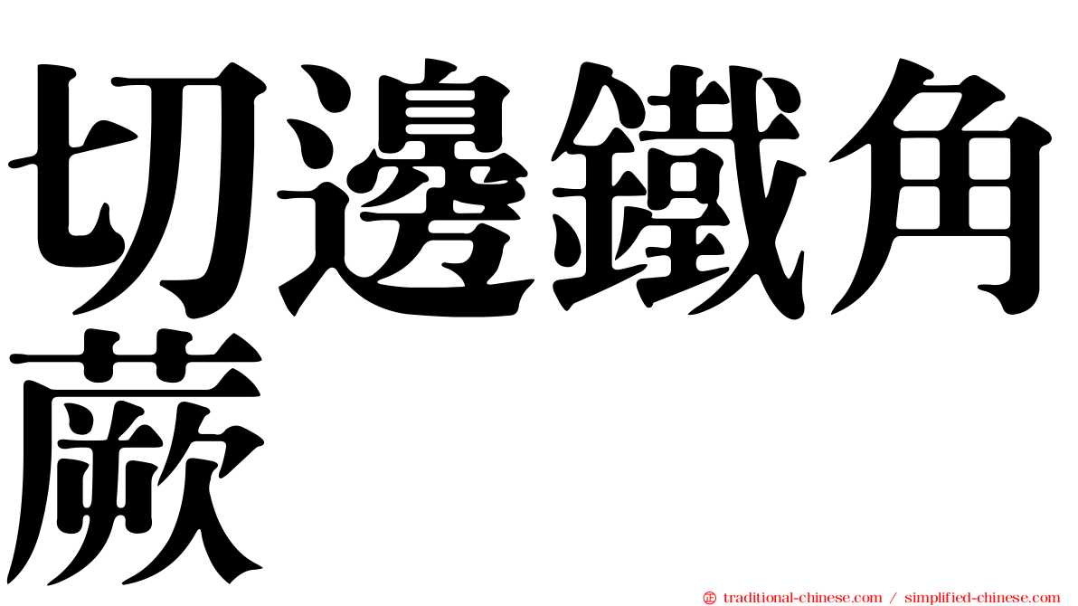 切邊鐵角蕨