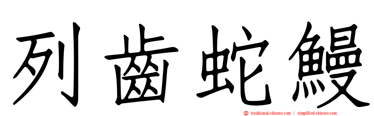 列齒蛇鰻
