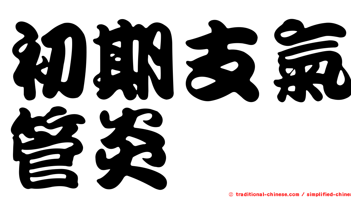 初期支氣管炎