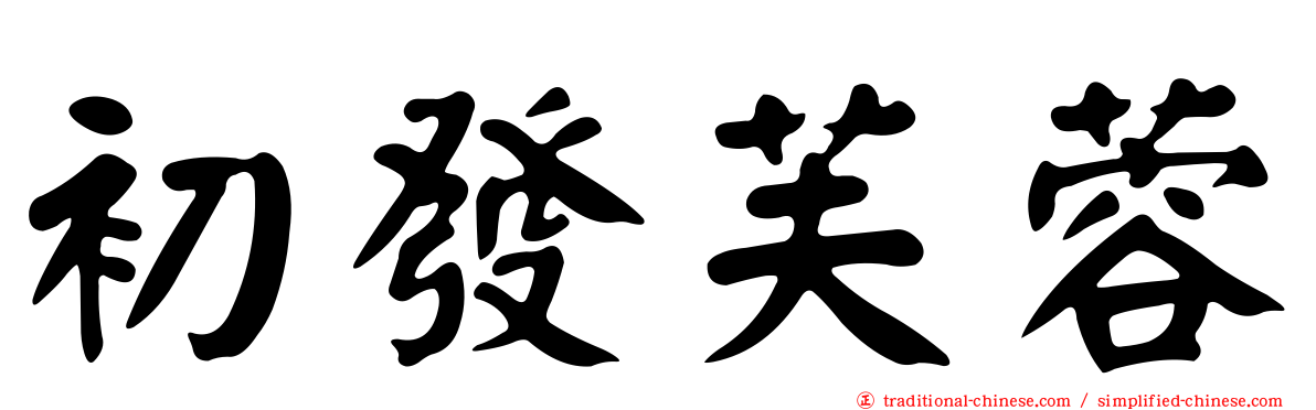 初發芙蓉