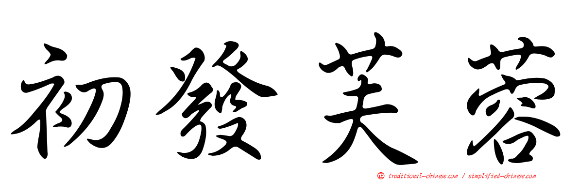 初發芙蓉