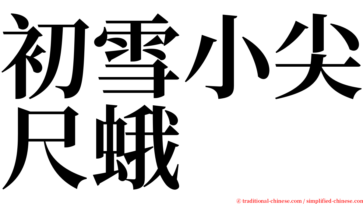 初雪小尖尺蛾 serif font