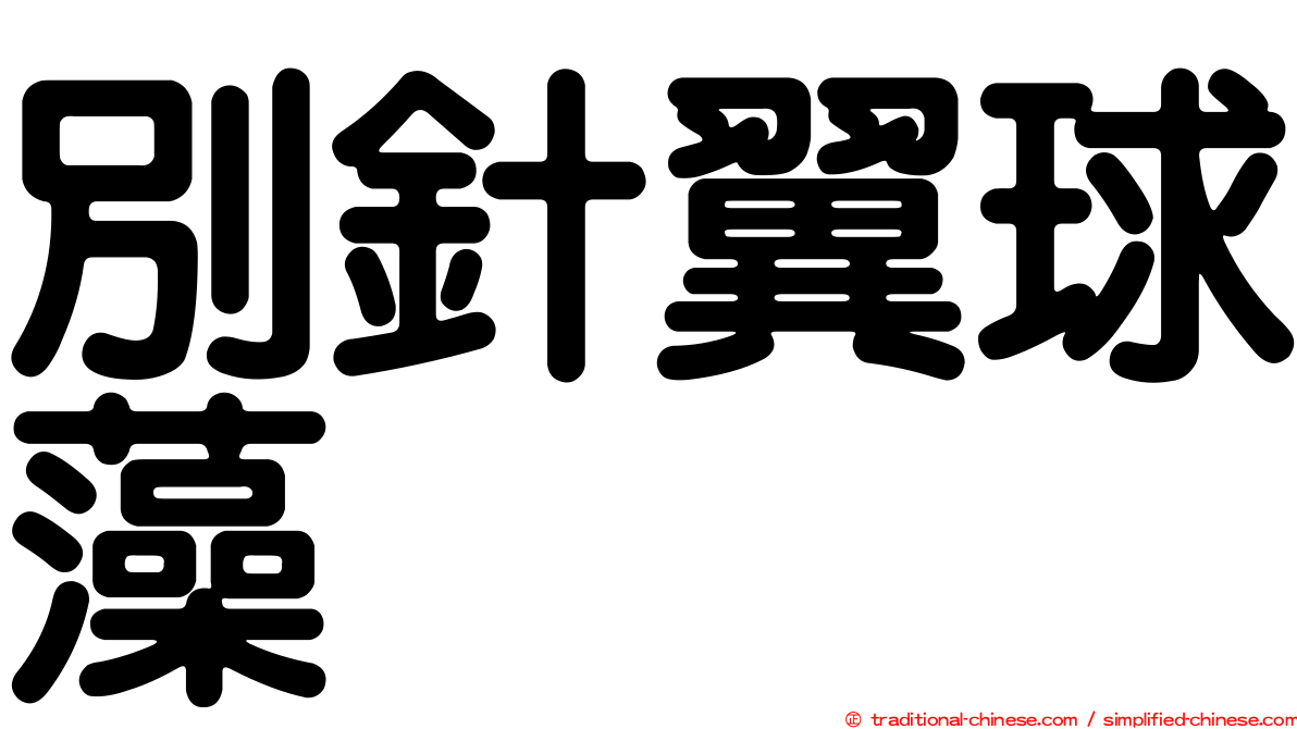 別針翼球藻