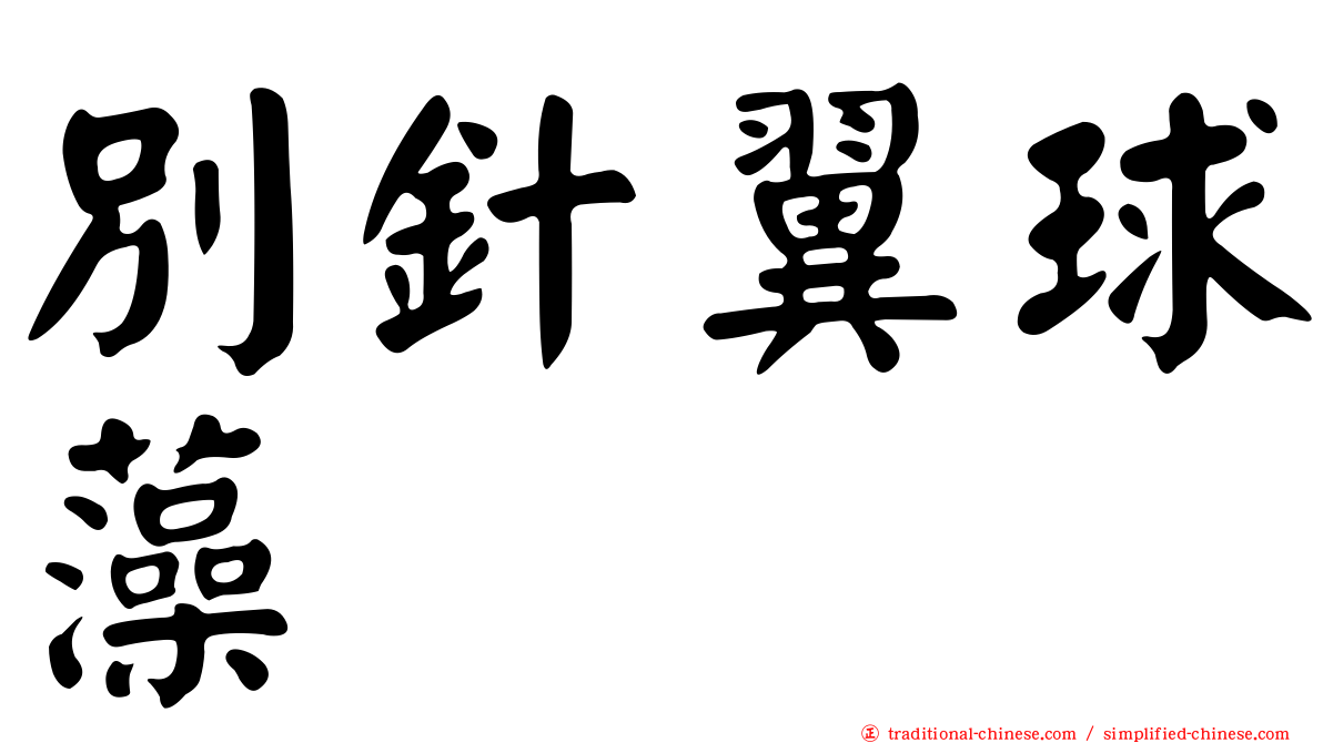別針翼球藻