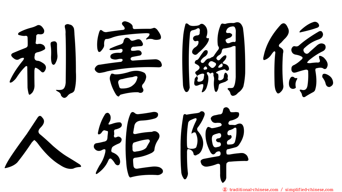 利害關係人矩陣