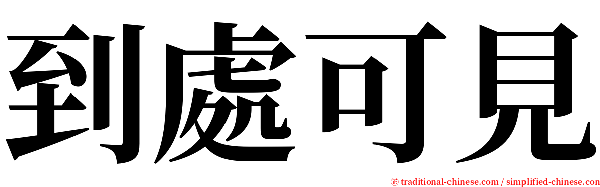 到處可見 serif font