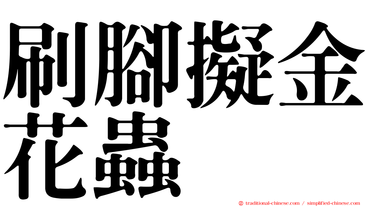 刷腳擬金花蟲