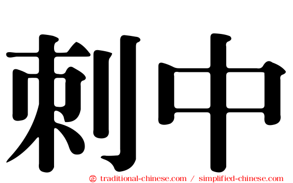 刺中