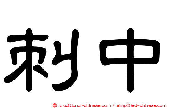 刺中