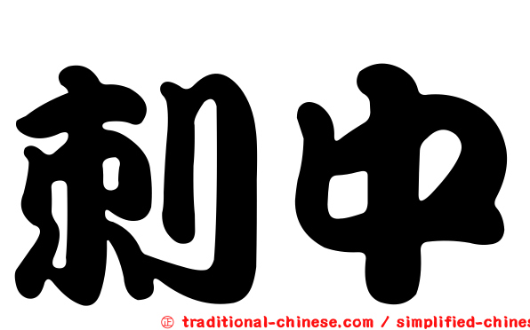 刺中