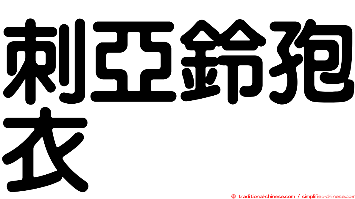 刺亞鈴孢衣