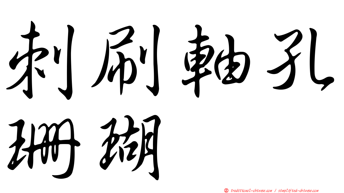 刺刷軸孔珊瑚