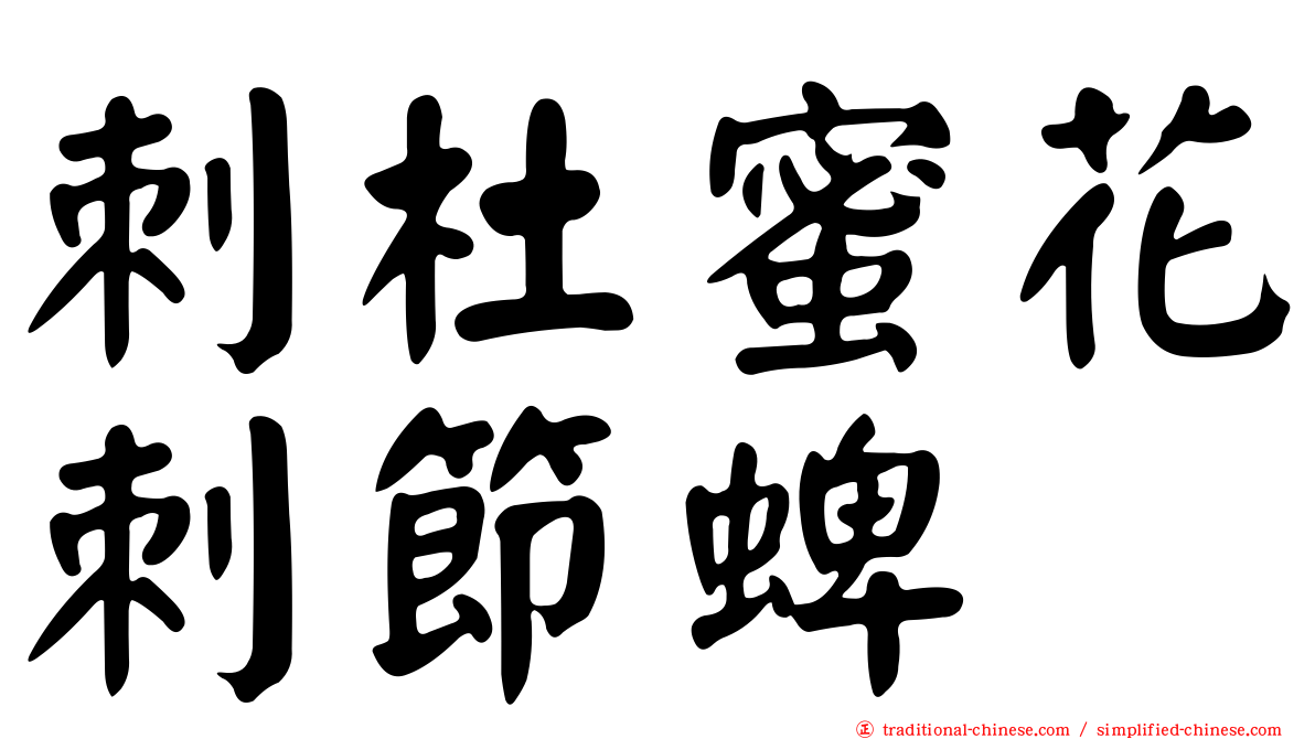 刺杜蜜花刺節蜱