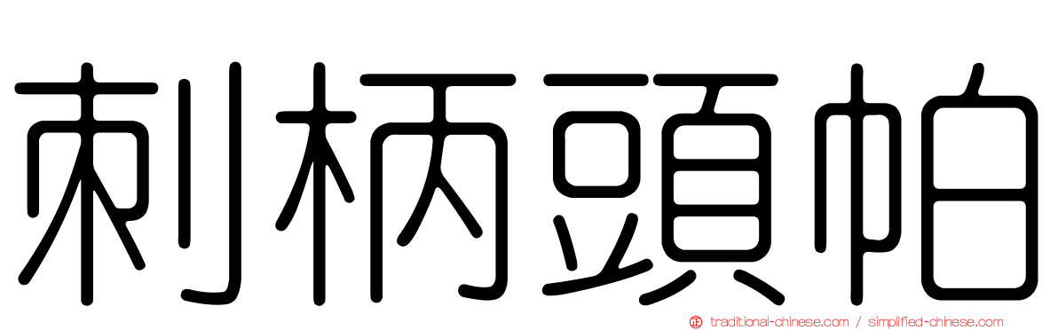 刺柄頭帕