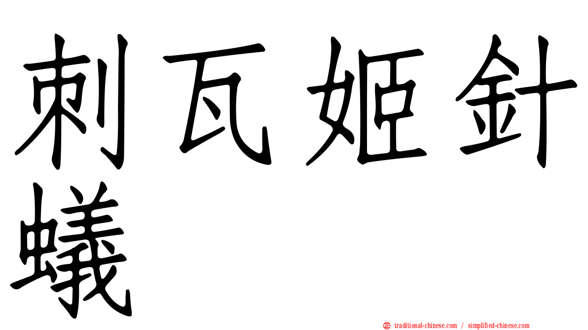 刺瓦姬針蟻