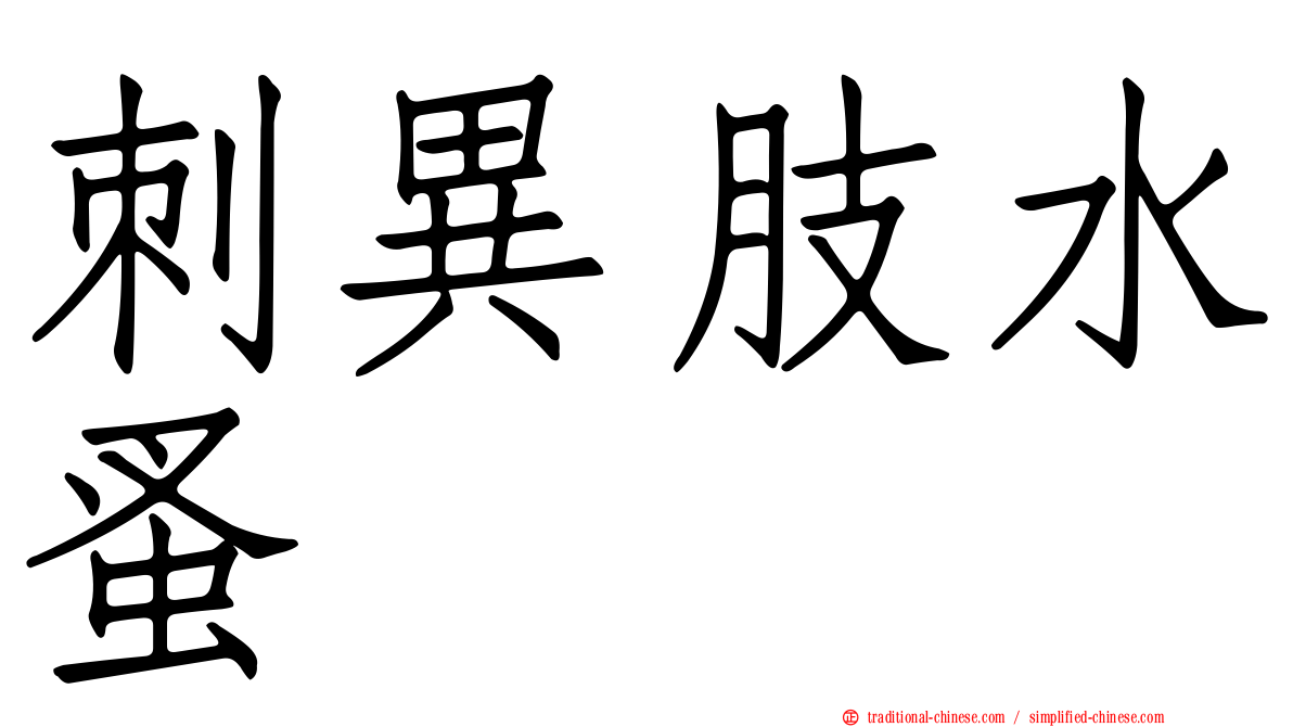 刺異肢水蚤